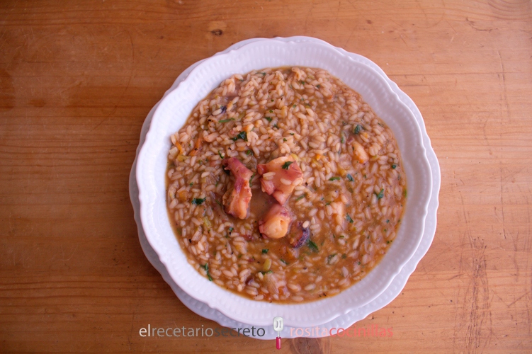 Arroz caldoso con pulpo